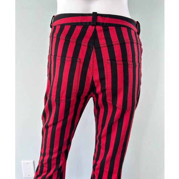 Marques ' Almeida Red and Black Striped Flared Pants size 8 Maximalist Style - Picture 7 of 11